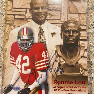 Ronnie Lott San Francisco 49ers signed Hall of Fam